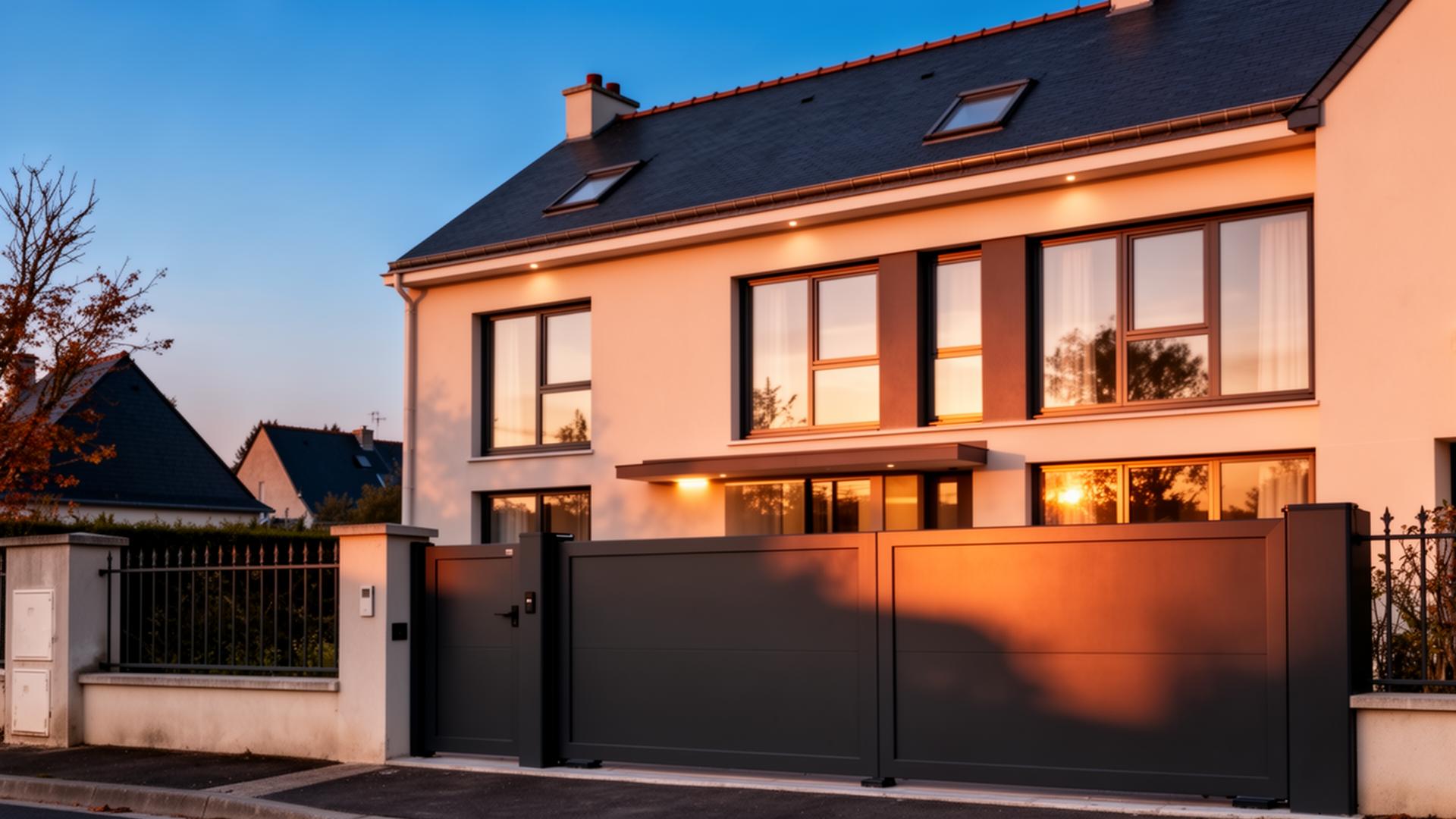 Maison rénovée dans le Nord avec fenêtres et portail modernes