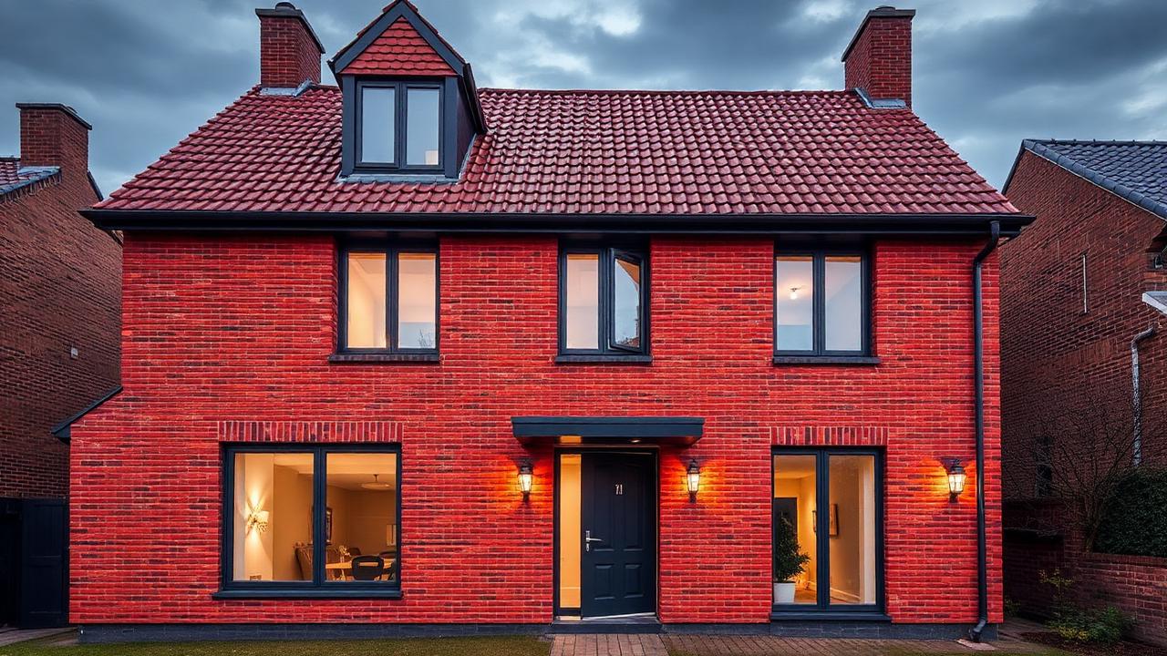 Maison flamande à Tourcoing avec fenêtres aluminium gris anthracite